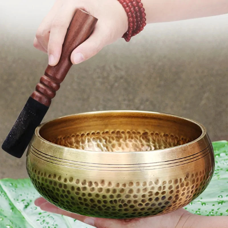 Cuenco Tibetano Hecho a Mano Sonido para Meditación de Yoga