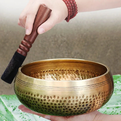 Cuenco Tibetano Hecho a Mano Sonido para Meditación de Yoga