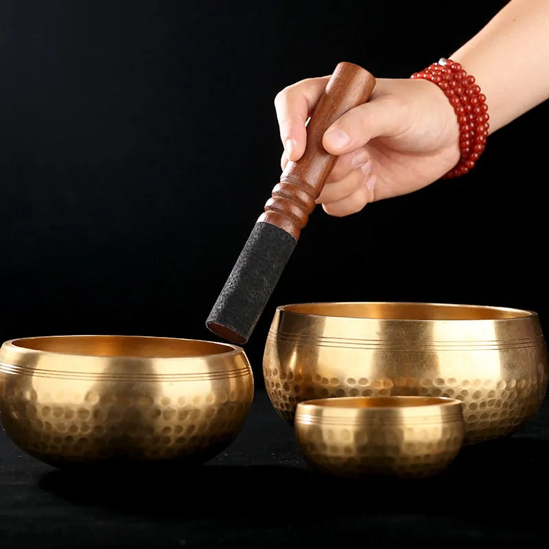 Cuenco Tibetano Hecho a Mano Sonido para Meditación de Yoga